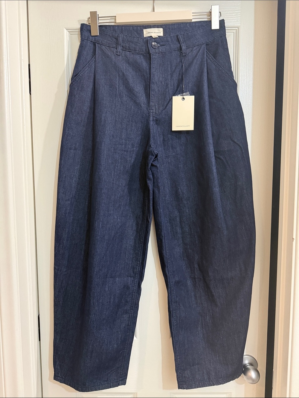 Current/Elliott Indigo Relaxed Wide-Leg Jeans